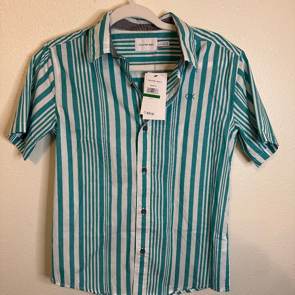 Calvin Klein Jeans Striped Top NWT Sz. L